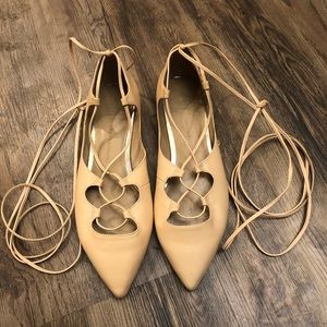 Banana Republic lace up ballet flats